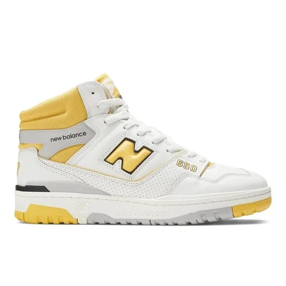 New Balance High Top Sneakers Shoes BB650RCG White Honeycomb Yellow Size 11 Men main image 4